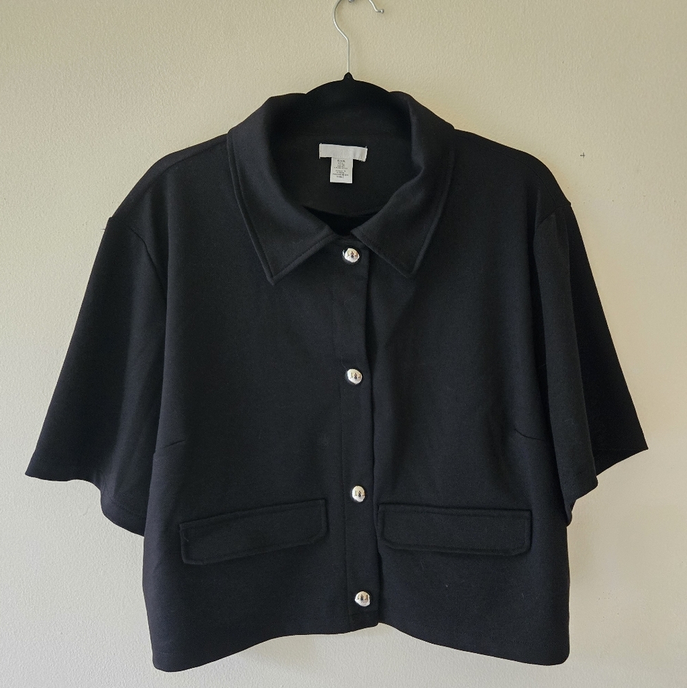 Cropped Collared Blouse